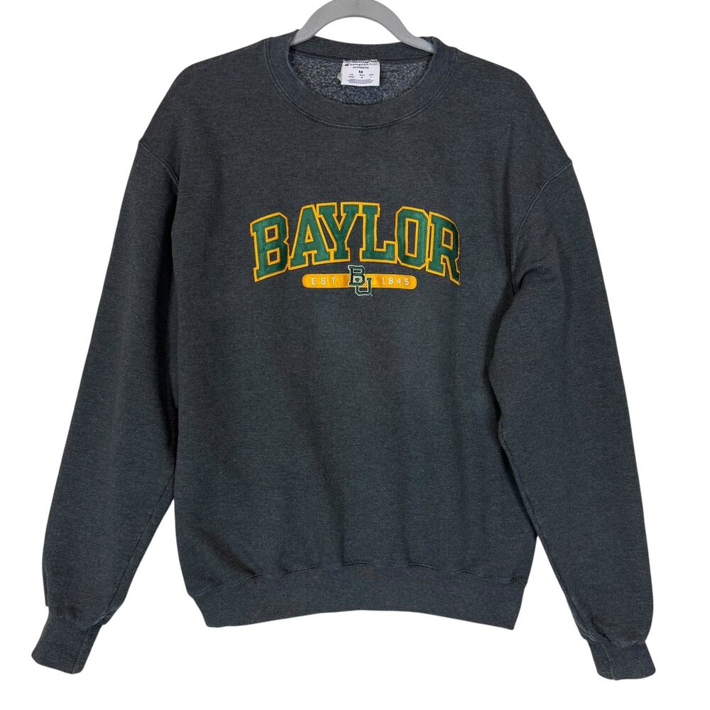 Champion Eco Authentic Baylor Bears Sweatshirt Mens Medium Gray Fleece Lined‎